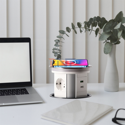 Cucina Nascosto Personalizzare prese di alimentazione di cucina a motore pop-up prese di torre da tavolo con prese di ricarica USB A + C