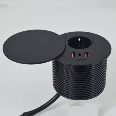 Mobili da ufficio presa elettrica circolare UE & 2 usb a+ 1c per divano tavolo da caffè stazione di ricarica