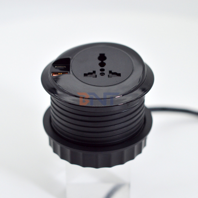 80 mm Collegamenti elettrici rotondi e prese UE Stagli standard con porta di ricarica USB tipo C