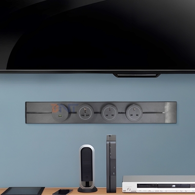 Nuovo stile conveniente montato a parete Multi Outlet Power Rail Track Socket Socket rimovibile