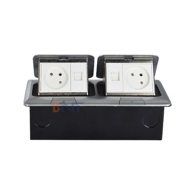 ODM/OEM Acque resistenti tipo pop-up nascosto scatola di presa a pavimento Israel Standard 2 prese di corrente alternata prese di terra