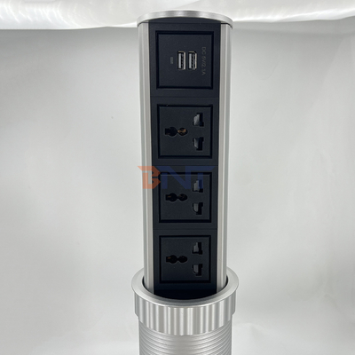 3 alimentatori universali + 2 porte USB ascensore a motore verticale cucina presa elettrica pop-up presa elettrica pop-up tipo a contatto presa impermeabile