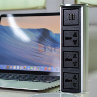 3 alimentatori universali + 2 porte USB ascensore a motore verticale cucina presa elettrica pop-up presa elettrica pop-up tipo a contatto presa impermeabile