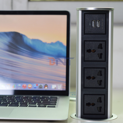 3 alimentatori universali + 2 porte USB ascensore a motore verticale cucina presa elettrica pop-up presa elettrica pop-up tipo a contatto presa impermeabile