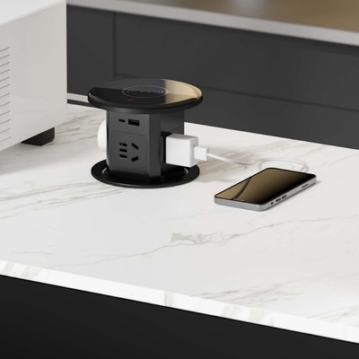 presa di corrente elettrica impermeabile presa di corrente universale spina intelligente cucina presa di corrente pop-up con caricabatterie wireless superiore