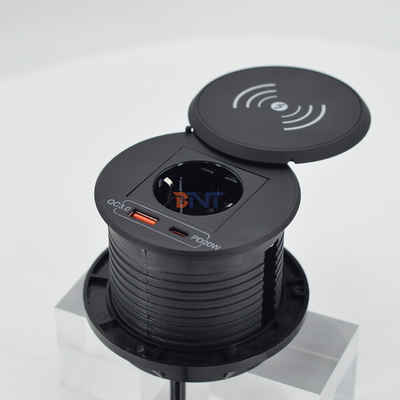 Mobili da ufficio caricabatterie senza fili con presa di corrente UE e usb a+c per divano e tavolino da caffè