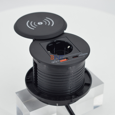 Mobili da ufficio caricabatterie senza fili con presa di corrente UE e usb a+c per divano e tavolino da caffè