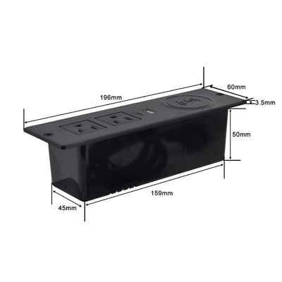 divano 2 us prese di corrente alternata e presa di ricarica usb con caricabatterie wireless 60mm us power ufficio divano caricabatterie power soc