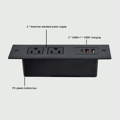 OEM/ODM Sofa multifunzionale per ufficio inserita nella presa da tavolo presa us presa di corrente con porte usb A + C