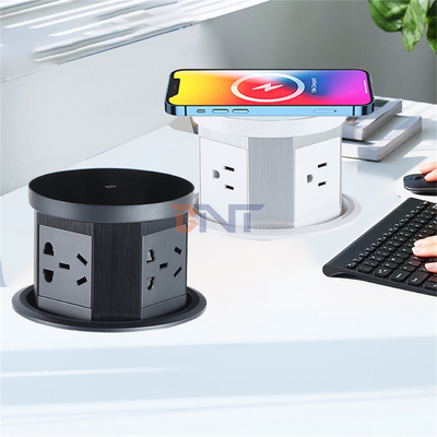 Soccetto di alimentazione nascosto con porta USB Soccetto di cucina AC 16A con caricabatterie veloce wireless per Office