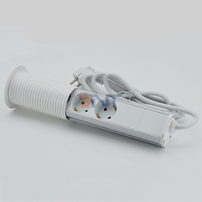 IP44 6cm Colore bianco cucina presa di corrente a torre verticale con carica USB