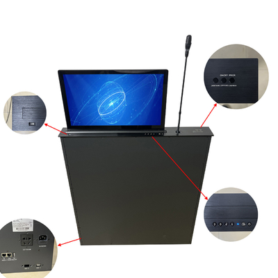 Sistema di conferenza 15,6 pollici Motorizzato Pop up LCD Monitor Lift Dimensione personalizzata 17 ~ 24 Inch Computer Screen