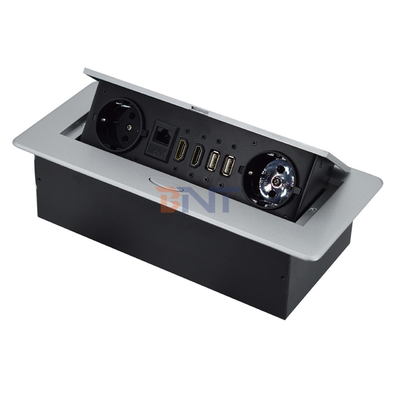Incorporato Fabbrica presa pop-up con presa di corrente UE Incorporato tavolino IP44 2 prese di corrente alternata RJ45 rete e presa HDMI