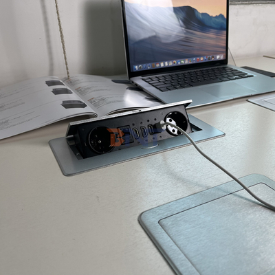 Incorporato Fabbrica presa pop-up con presa di corrente UE Incorporato tavolino IP44 2 prese di corrente alternata RJ45 rete e presa HDMI