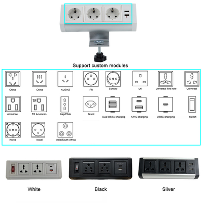Clampo Boente su scrivania montaggio rimovibile su scrivania presa multi-outlet presa di corrente uk con usb/montaggio di tavola presa presa di corrente