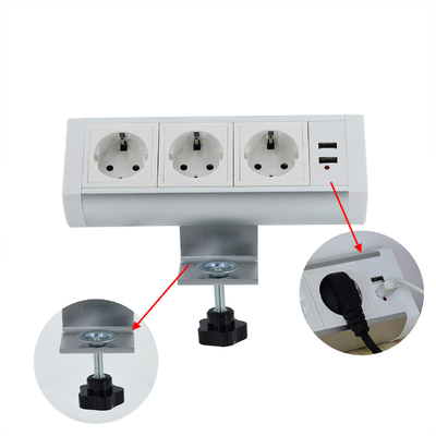 Clampo Boente su scrivania montaggio rimovibile su scrivania presa multi-outlet presa di corrente uk con usb/montaggio di tavola presa presa di corrente