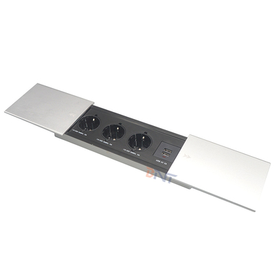Copertura scorrevole multifunzionale USB copertura scorrevole intelligente tavolo da ufficio nascosto presa di corrente universale da tavolo