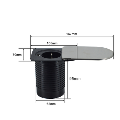Mini presa nascosta Sotto mobili da ufficio desktop tavolo 1 UE 1 caricabatterie USB A