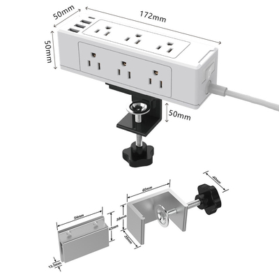 Boente multifunzionale innesco elettrico tavola pinza di montaggio presa / presa mobili di scrivania presa da tavolo montaggio