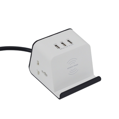 Socket per mobili da ufficio ABS Socket per tavolo ABS 3 porte di usb 1.5m Cavo 10A/16A