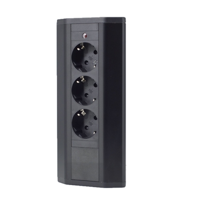 OEM/ODM presa di corrente di angolo presa di corrente elettrica UE con 3 prese di corrente alternata adatta per ufficio / desktop / tavolo / cucina