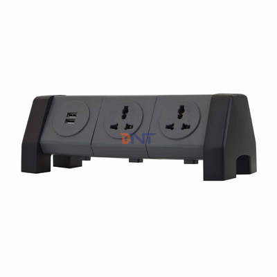 OEM/ODM Universal Power Extension Cord Tower Socket con 2 prese di ricarica USB Protettore da sovratensione per scrivania