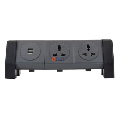 OEM/ODM Universal Power Extension Cord Tower Socket con 2 prese di ricarica USB Protettore da sovratensione per scrivania