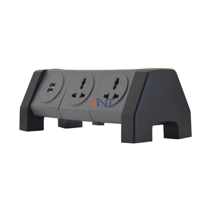 OEM/ODM Universal Power Extension Cord Tower Socket con 2 prese di ricarica USB Protettore da sovratensione per scrivania