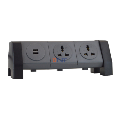 OEM/ODM Universal Power Extension Cord Tower Socket con 2 prese di ricarica USB Protettore da sovratensione per scrivania