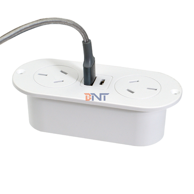 5v 2.1a presa di corrente del divano ABS per scrivania integrata presa di corrente standard AU e presa di carica USB A + C per hotel/bar/me