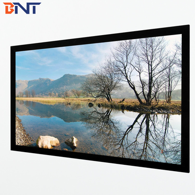 Bnt250 Inch Matte White Fabric Fast Fold Projector Screen con telaio pieghevole quadrato in alluminio metallico