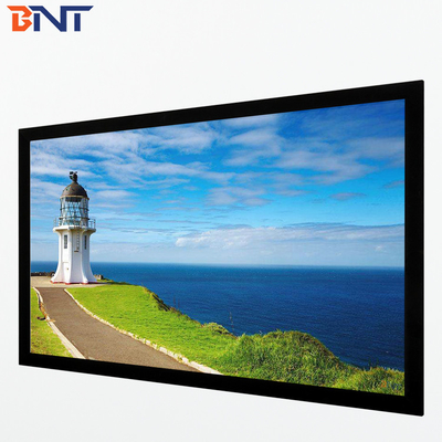 Bnt250 Inch Matte White Fabric Fast Fold Projector Screen con telaio pieghevole quadrato in alluminio metallico