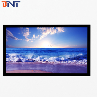 Bnt200 Inch Matte White Fabric Fast Fold Projector Screen con telaio pieghevole quadrato in alluminio metallico