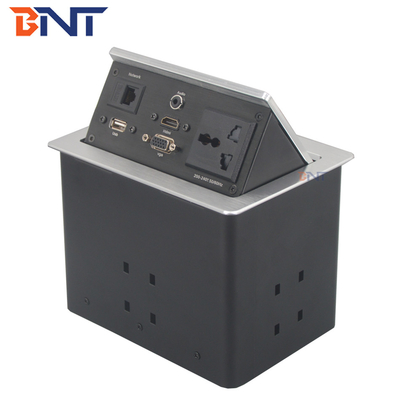 Punteggio multifunzione presa elettrica pop-up colore nero opaco con HDMI / VGA