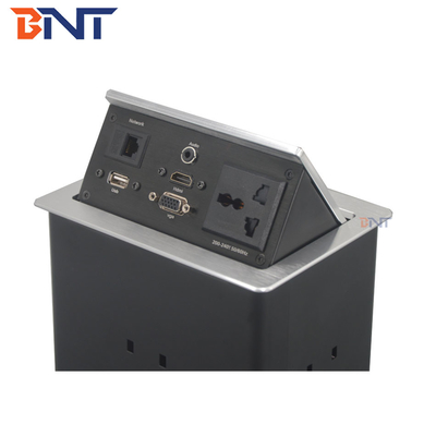 Punteggio multifunzione presa elettrica pop-up colore nero opaco con HDMI / VGA