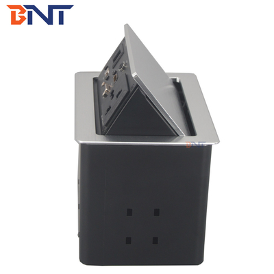 Punteggio multifunzione presa elettrica pop-up colore nero opaco con HDMI / VGA