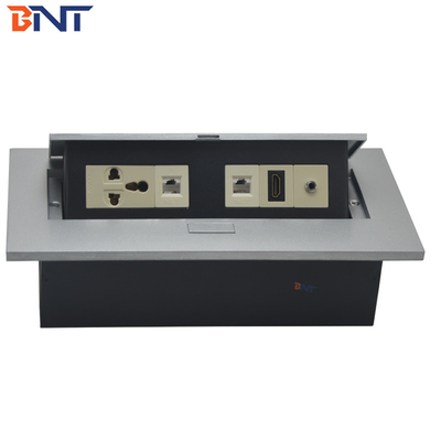 Nascosto 3.5 Audio Desk Pop Up Sockets Nero Matte, presa di alimentazione per tavolo