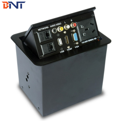 Mobili d'argento Flip Up Multimedia Connector Angolo arrotondato Uso in ufficio avanzato