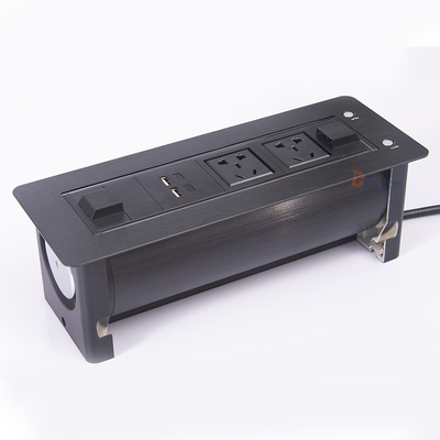 Doppio caricabatterie USB Leggio di alluminio Desktop Socket di potenza