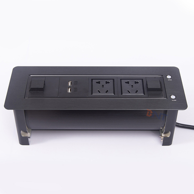 Doppio caricabatterie USB Leggio di alluminio Desktop Socket di potenza