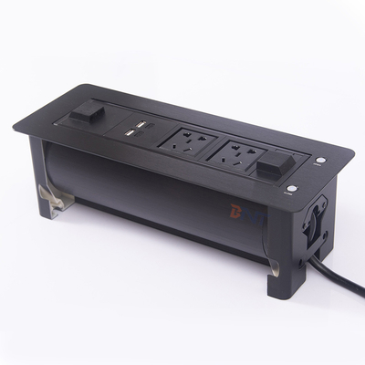 Doppio caricabatterie USB Leggio di alluminio Desktop Socket di potenza