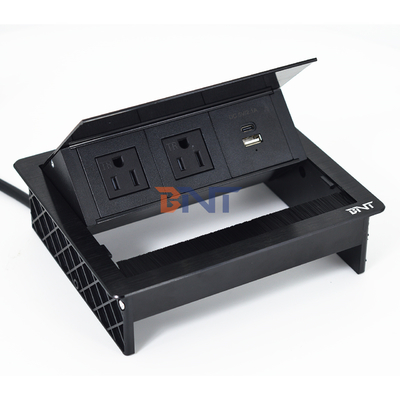 Fabbrica UsDesktop Tavolo Flip Cover 20W Socket USB Nascosto Power Desktop Grommet spazzola