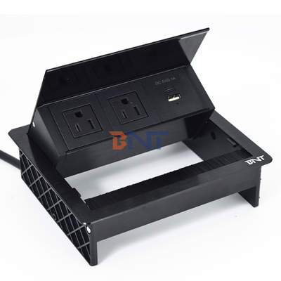 Fabbrica UsDesktop Tavolo Flip Cover 20W Socket USB Nascosto Power Desktop Grommet spazzola