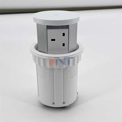 Torre di uscita pop-up a 3 prese di PVC e alluminio Tavolo da cucina presa di corrente con caricabatterie senza fili