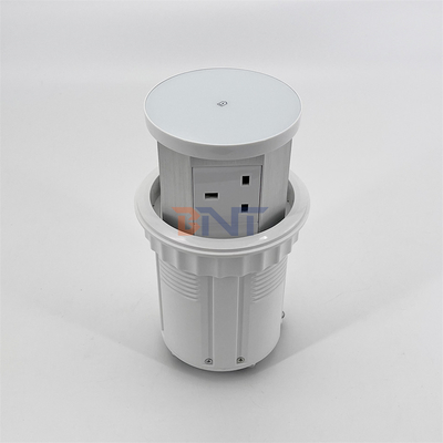 Torre di uscita pop-up a 3 prese di PVC e alluminio Tavolo da cucina presa di corrente con caricabatterie senza fili