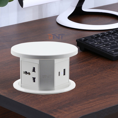 Apparecchio elettrico da scrivania presa di corrente Wifi presa di corrente di sollevamento motorizzata con ricarica wireless presa nascosta da tavolo