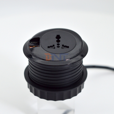 80 mm Collegamenti elettrici rotondi e prese UE Stagli standard con porta di ricarica USB tipo C