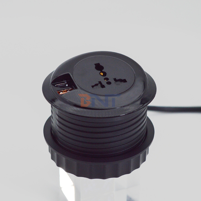 80 mm Collegamenti elettrici rotondi e prese UE Stagli standard con porta di ricarica USB tipo C