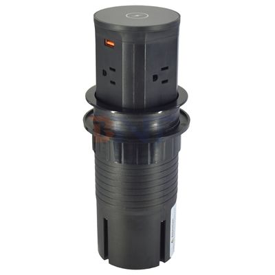 4 Outlet Us Soccetta standard per ascensori da cucina Soccetti a sbalzo pneumatici nascosti UE Regno Unito Connettività USB Ricarica wireless