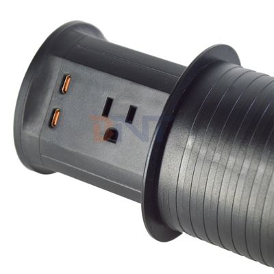 4 Outlet Us Soccetta standard per ascensori da cucina Soccetti a sbalzo pneumatici nascosti UE Regno Unito Connettività USB Ricarica wireless